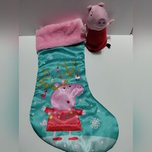 Peppa Pig and Turquoise Plush Stocking
